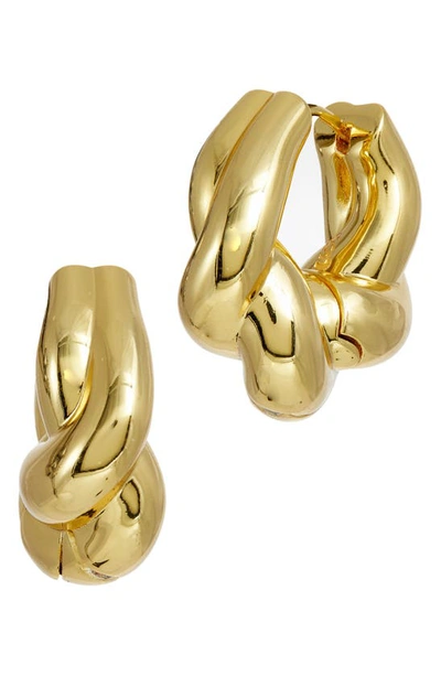 Savvy Cie Jewels 14k Gold Freeform Twist Hoop Earrings In Yellow