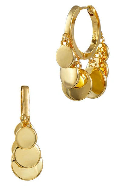 Savvy Cie Jewels 18k Yellow Gold Plated Sterling Hoop Earrings