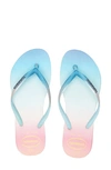 Havaianas Slim Gradient Sunset Flip Flops In Blue