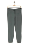 90 Degree By Reflex Terry Brushed Knit Joggers In Deep Sage