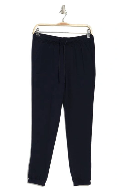 90 Degree By Reflex Terry Brushed Knit Joggers In Dark Navy