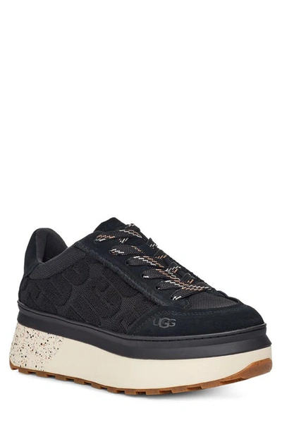 Ugg Marin Logo Embossed Platform Sneaker In Black