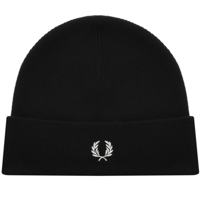 Fred Perry Merino Wool Beanie In Black