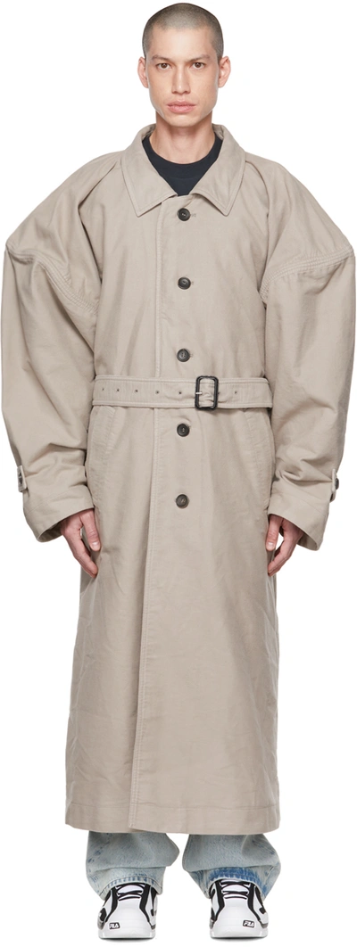 Y/project Beige Wire Trench Coat