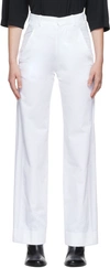 Ann Demeulemeester White Anneke Trousers In 001 White