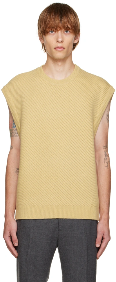 Solid Homme Yellow Minimal Vest In 645y Yellow