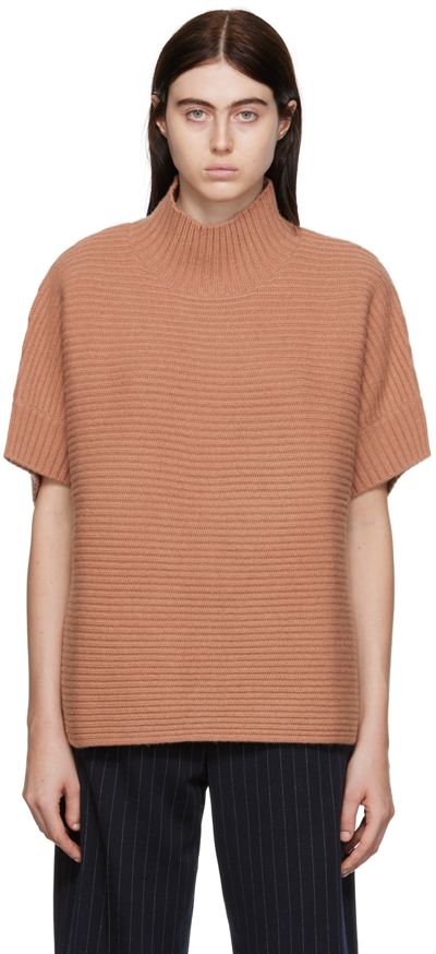 Max Mara Volonta Ribbed High-neck Cashmere Jumper In Pink