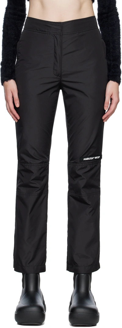 Ambush Black Polyester Track Pants In Black Black