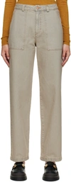 See By Chloé Beige Pocket Jeans In 23g Off Khaki