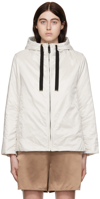 Max Mara Greenh Down Jacket In Ivory Anti-drop Fabric In 072 White