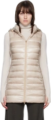 Herno Serena Hooded Down Puffer Vest In 1985 Chantilly