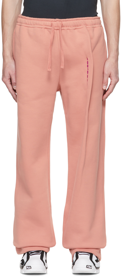 Y/project Pink Pinched Lounge Pants In Salmon