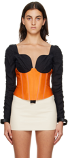Miista Orange Vera Corset In Orange