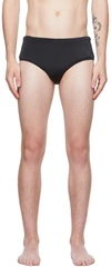 Dsquared2 Dsquared Black Stretch Nylon Swimming Brief In 010 Black/white