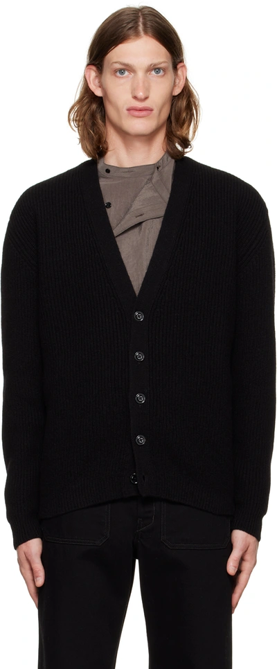 Lemaire Black Shetland Wool Cardigan
