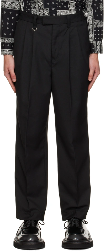 【在庫処分大特価!!】 Sophnet Wide ModeSens | Black In Pants Tapered Tuck Baggy Belted パンツ