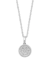 Effy Sterling Silver Diamond Pendant Necklace In White