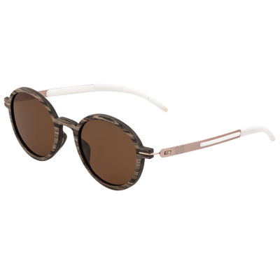 Earth Toco Round Unisex Sunglasses Esg051sr In Brown