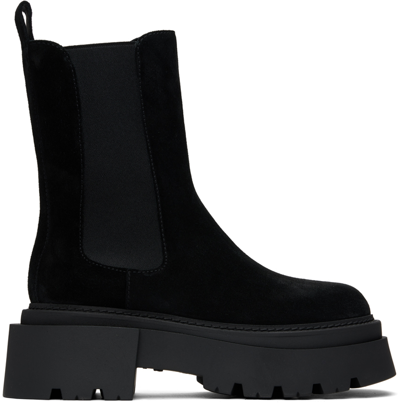 Sportmax Black Filovia Chelsea Boots In 005 Black