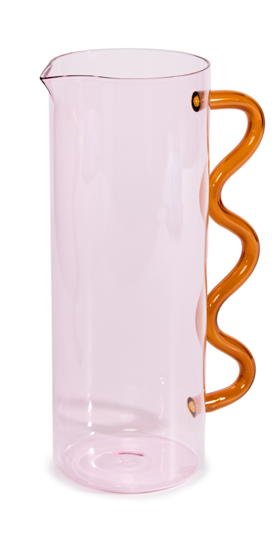 Sophie Lou Jacobsen Wave Pitcher In Pink/amber