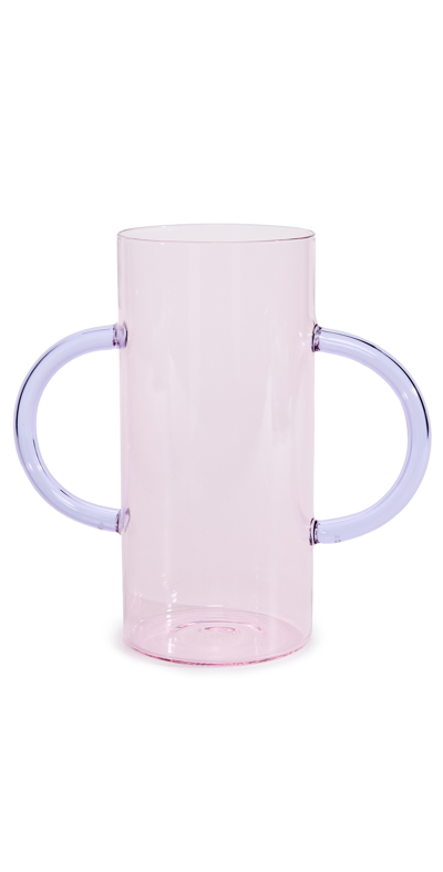 Sophie Lou Jacobsen Handle Vase In Pink/lilac