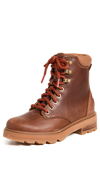 Sorel Lennox Lace-up Boots Women's Shoes In Velvet Tan/gum 2