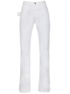 Bottega Veneta White Flared Jeans In Soft Denim In White