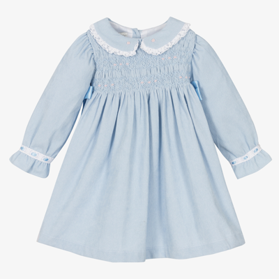 Beau Kid Babies'  Girls Blue Corduroy Dress