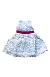 Joe-ella Kids' Sleeveless Rosette Dress In Silver
