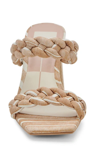 Dolce Vita Paily Braided Sandal In White Stripe
