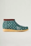 Clarks Wallabee Bandana-print Desert Boots In Green Multi
