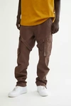 Standard Cloth Flared Cargo Pant In Brown