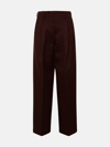 GOLDEN GOOSE FLABIA BROWN VISCOSE BLEND TROUSERS
