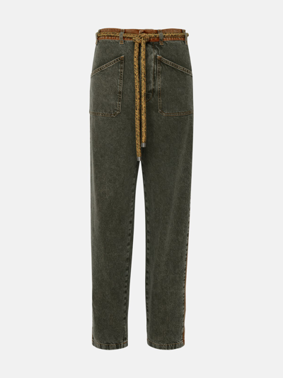 Etro Louise Green Cotton Denim Jeans