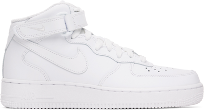 Nike Air Force 1 Mid '07 Sneakers In Triple White In Multicolor