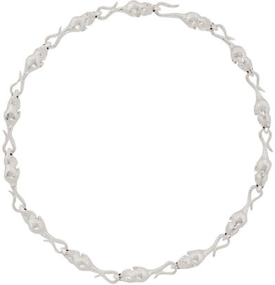 Seb Brown Silve Rat Necklace In Silver