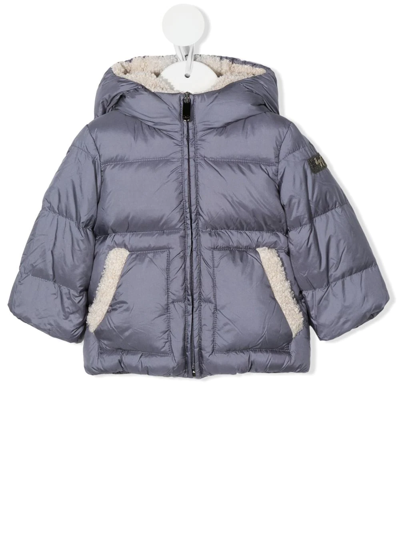 Il Gufo Babies' Hooded Padded Jacket In Grey