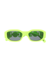 Versace Oval-frame Medusa-motif Sunglasses In Green