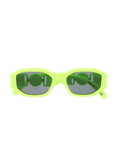 Versace Kids' Oval-frame Medusa-motif Sunglasses In Green