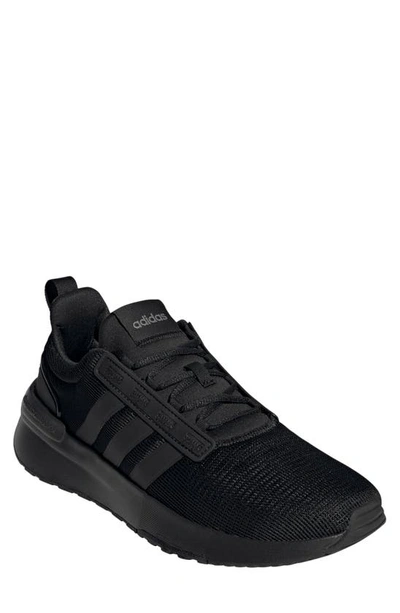 Adidas Originals Racer Running Sneaker In Black/ Black/ Grey
