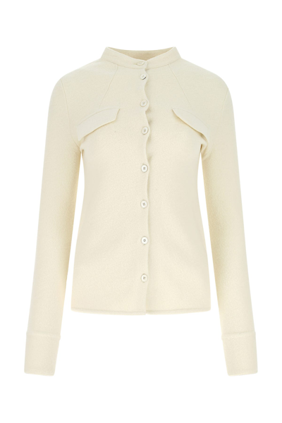 Jil Sander Ivory Stretch Wool Blend Shirt White  Donna 36t