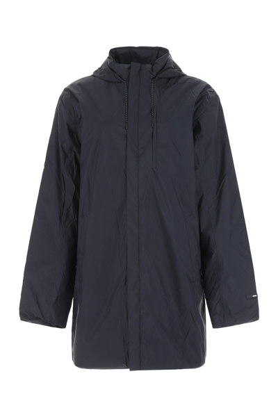 Rains Navy Blue Nylon Raincoat Nd  Uomo Xl In Grey