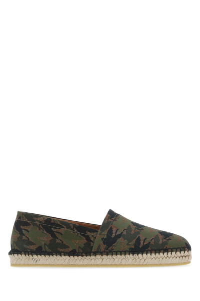 Etro Printed Fabric Espadrilles Printed  Uomo 43 In Black