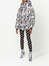 Dolce & Gabbana Piumino Graffiti-logo-print Padded Jacket In Multicolour