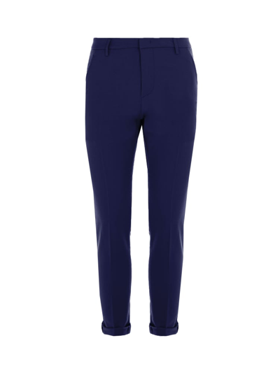 Dondup Mid-rise Slim-fit Trousers In Blue