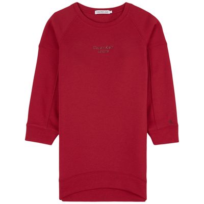 Calvin Klein Jeans Est.1978 Kids' Branded Sweater Dress Red