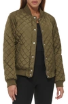 Levi's® Fleece Lined Diamond Quilted Jacket In Army Green