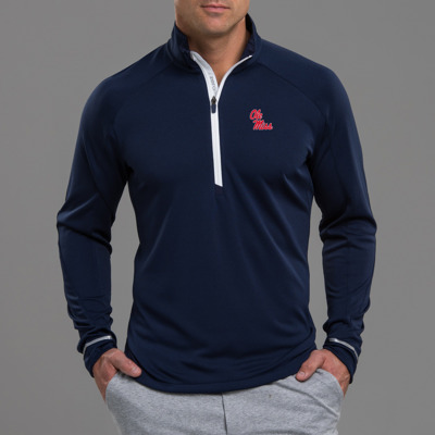 Zero Restriction Ole Miss | Z425 1/4 Zip Pullover | Collegiate In Navy