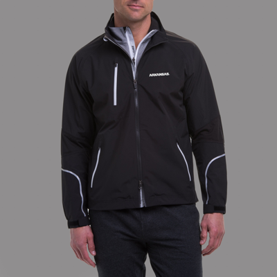 Zero Restriction Arkansas | Power Torque Full Zip | Collegiate In Black/metallic Silver