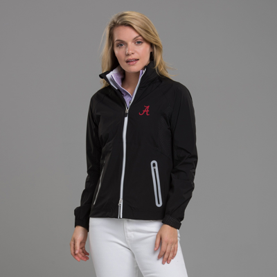 Zero Restriction Alabama | Hooded Olivia Jacket | Collegiate In Black/metallic Silver